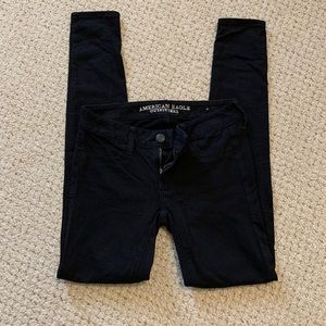 American Eagle Black Denim Jeggings Size 2